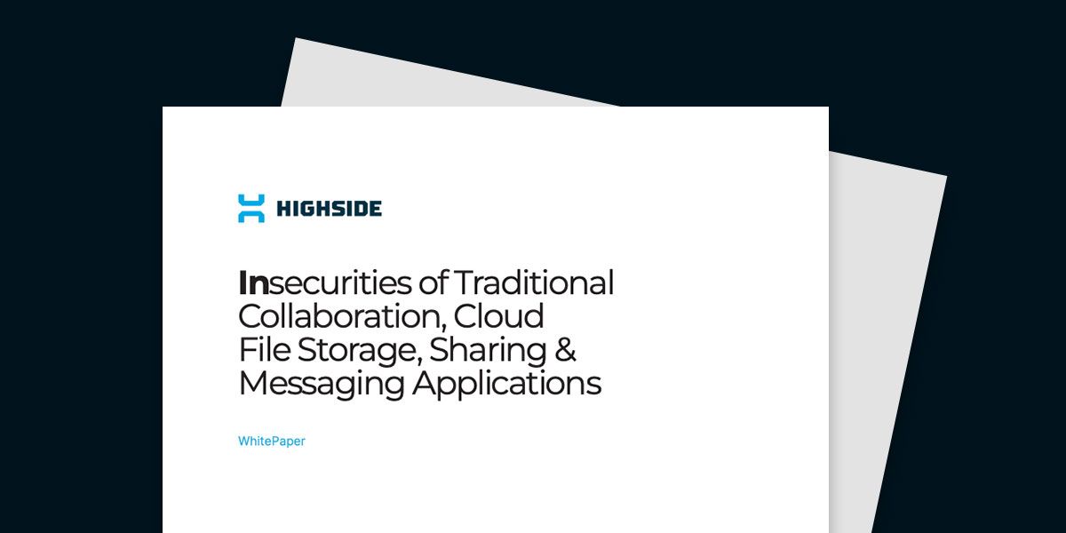 Insecurities of traditional collaboration file sharing applications